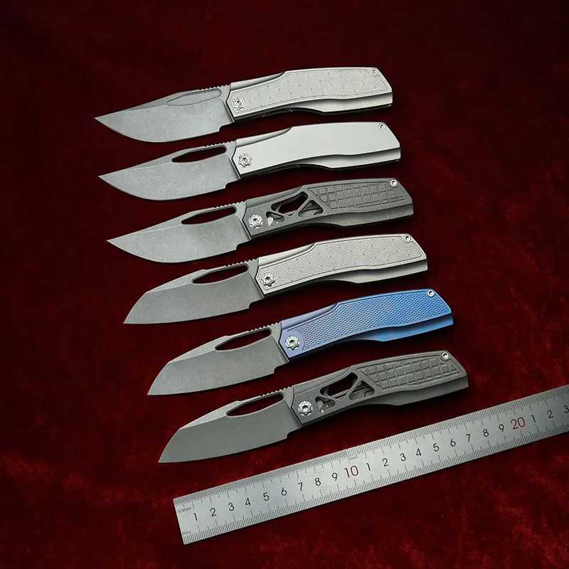 LEMIFSHE Protean полый шлифовальный титановый 154 см стальной керамический подшипник карманный инструмент EDC инструмент для кемпинга, охоты, уличный складной нож Ручные инструменты