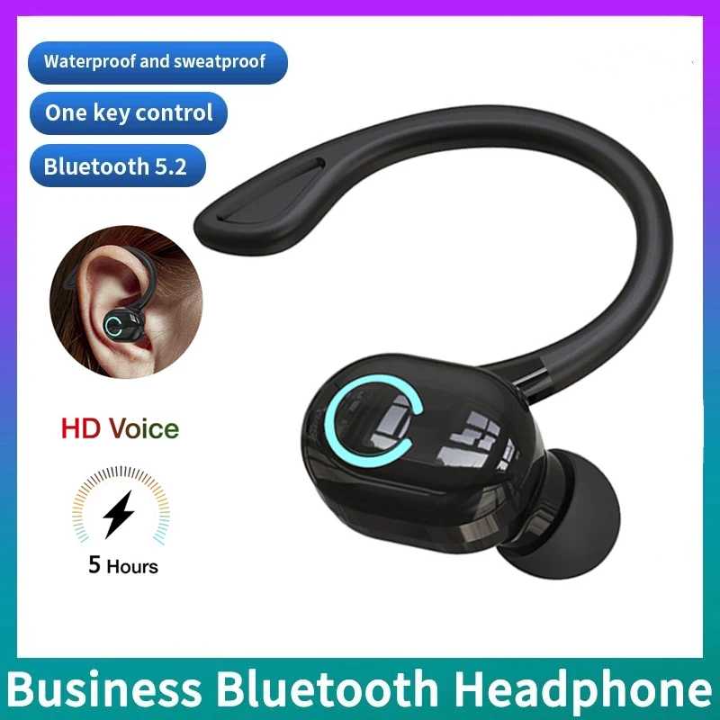 Беспроводные наушники Bluetooth 5.0 Наушники с микрофоном Одиночные спортивные водонепроницаемые наушники TWS Bluetooth Handsfree Гарнитура Портативное аудио и видео