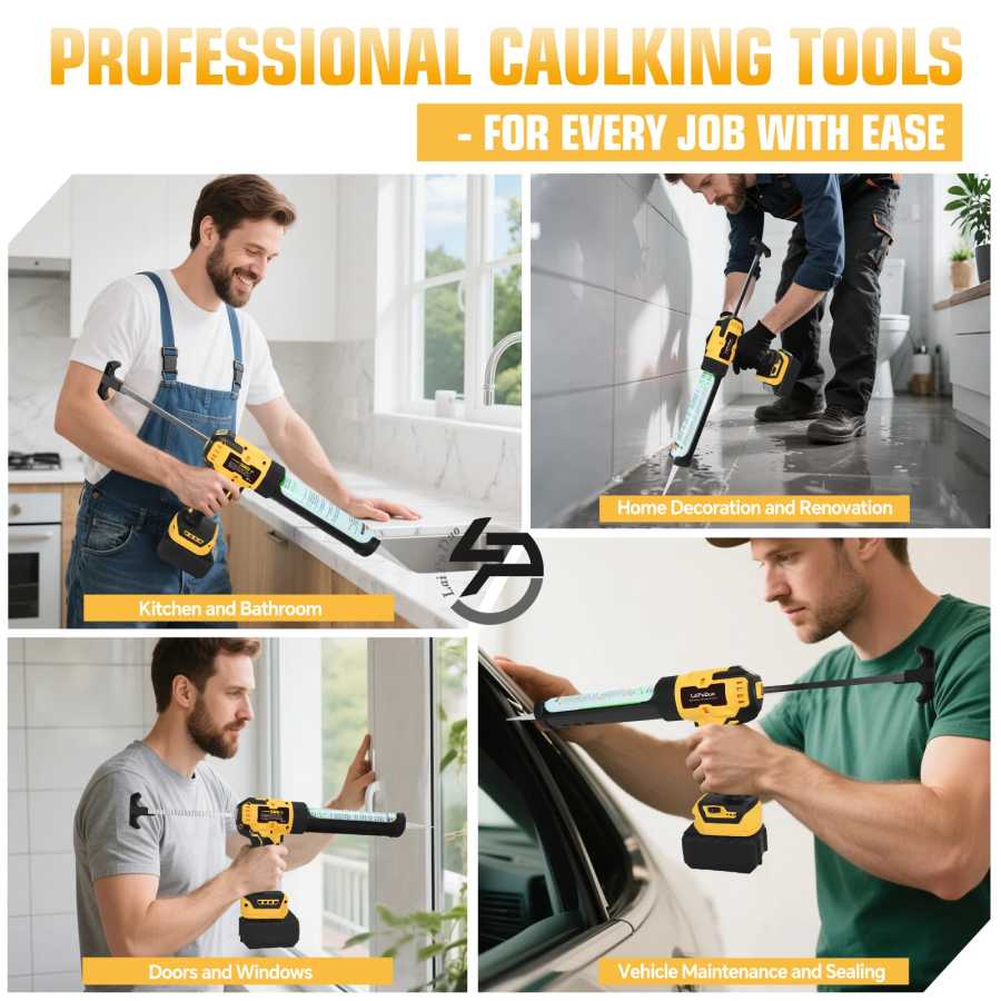 Фотография №5 товара Беспроводной пистолет для герметизации Dewalt, аккумулятор 20 В, электрический пистолет