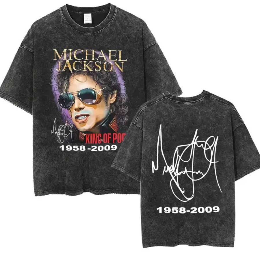 Фотография №1 товара Классическая винтажная футболка Michael Jackson King of Pop, мужская и