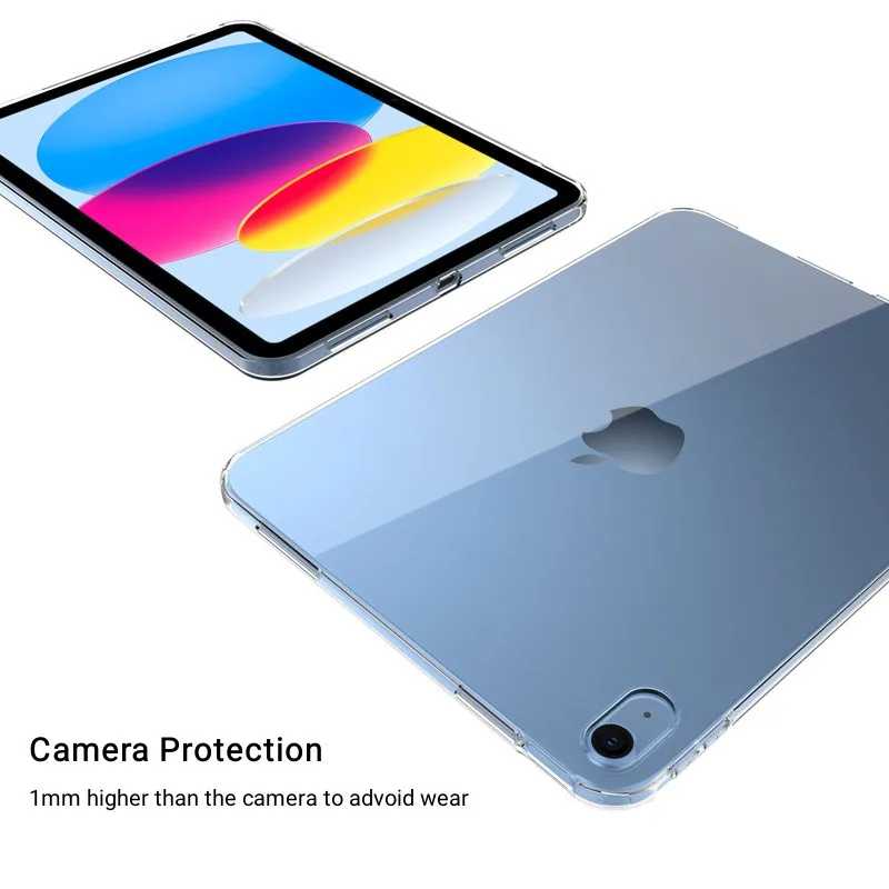 Фотография №3 товара Чехол для iPad A16 10th, ультратонкий прозрачный защитный чехол для