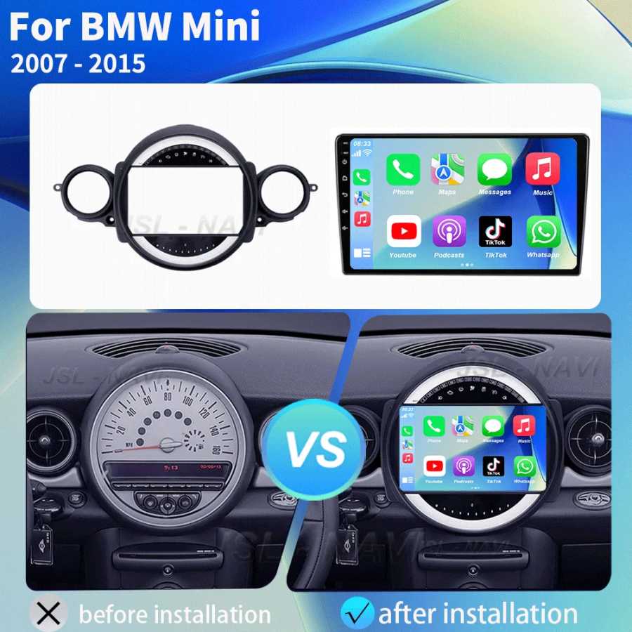 Фотография №1 товара Автомагнитола Android 16 для BMW Mini Cooper R56 R60 R51