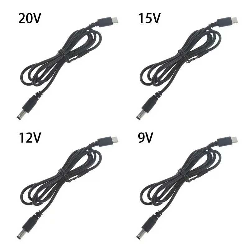 Универсальный кабель питания USB Type-C PD (9В, 12В, 15В, 20В) для роутеров, ноутбуков, LED-колонок, камер видеонаблюдения, зарядных устройств Аксессуары и запчасти