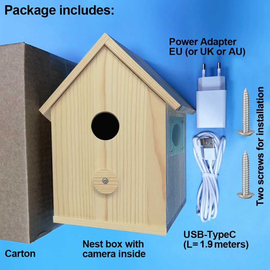 Фотография №5 товара Smart Tuya Bird House 4-мегапиксельная HD Wi-Fi камера Беспроводная Birdbox