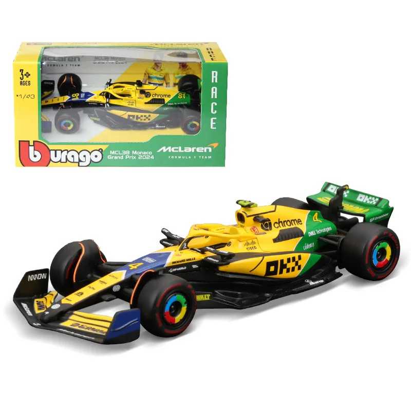 Фотография №5 товара Bburago 1:43 2024 F1 Mclaren MCL38 Монако Гран-при, миниатюрная литая