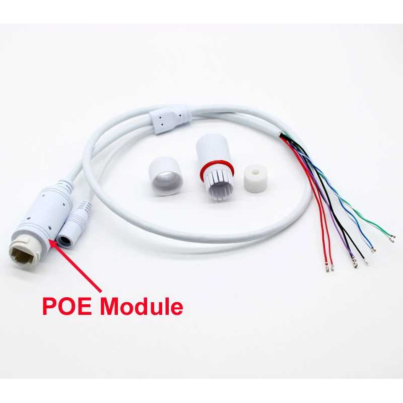 Встроенный модуль PoE 48В для систем видеонаблюдения: кабель LAN с питанием по Ethernet (RJ45 + порты DC) для плат IP-камер Видеонаблюдение