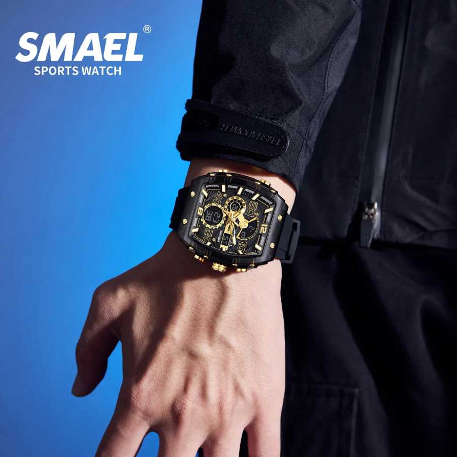 Фотография №5 товара SMAEL 8109 Новые мужские часы, многофункциональные спортивные 50 м, водонепроницаемые,