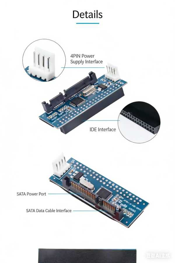 Фотография №4 товара Адаптер SATA IDE, 40-контактный преобразователь IDE в SATA, конвертер SATA-IDE,