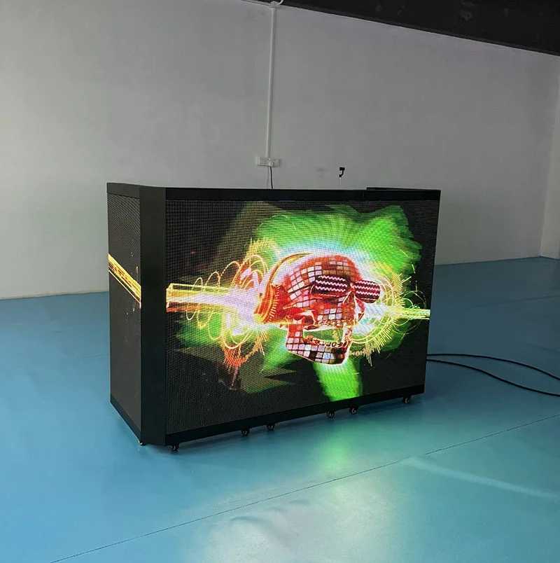 Фотография №1 товара Портативная складная DJ-стойка для помещений и улицы с LED-дисплеем для