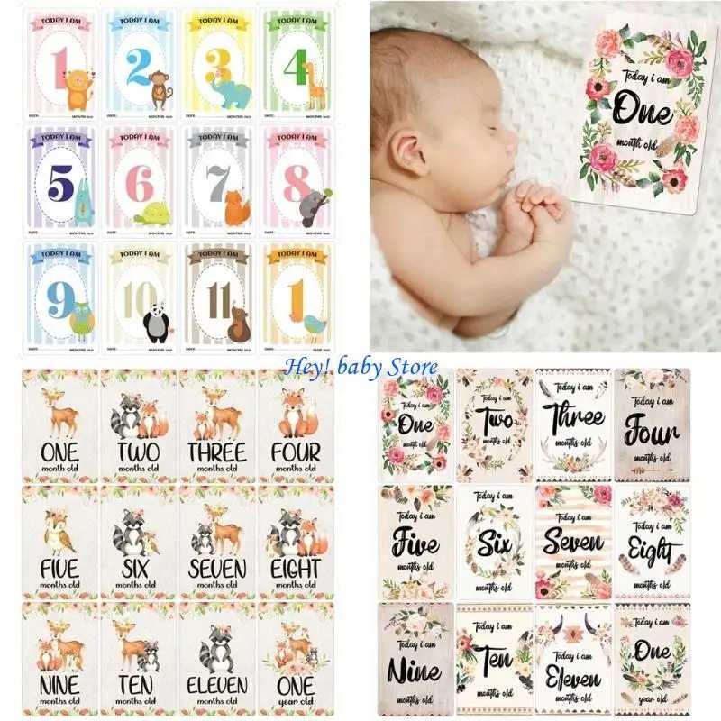 Фотография №4 товара Q1FE 12 PCS MOND MONCE CARDS BABY PHOTYMENTONE MIRESTONE Мемориал