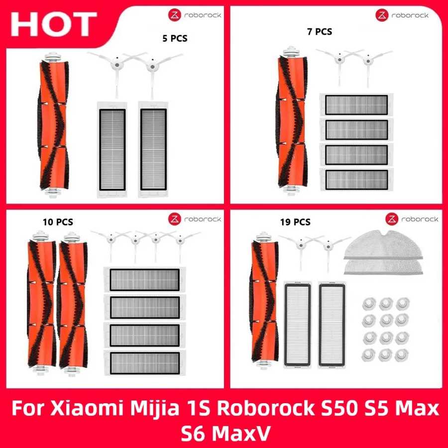Для Xiaomi Mijia 1s 1st Roborock S50 S5 Max S6 MaxV S6 Pure Hepa фильтр швабра ткань основная щетка аксессуары для робота-пылесоса Запчасти для бытовой техники