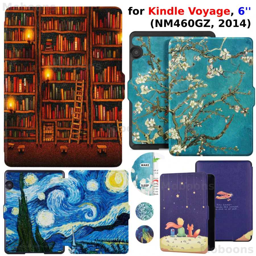 Чехол для Kindle Voyage 6'' 2014 из искусственной кожи с функцией автоматического пробуждения/сна, защитный чехол NM460GZ, аксессуары для электронных книг Kindle, Funda Аксессуары и запчасти для планшетов