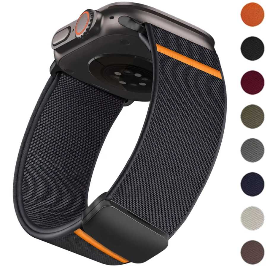 Магнитный нейлоновый ремешок для Apple Watch Band Ultra 2 49 мм 45 мм 41 мм, браслет для Iwatch Series 10 9 8 7 6 SE 5 4 3 38 мм 46 мм 42 мм 44 мм 40 мм Умная электроника