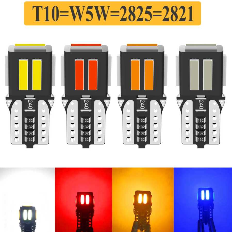 2 шт. высококачественные сверхъяркие светодиодные лампы T10 W5W для освещения салона автомобиля, лампы-маркеров, 168 194 LED, оранжевые, для парковки 