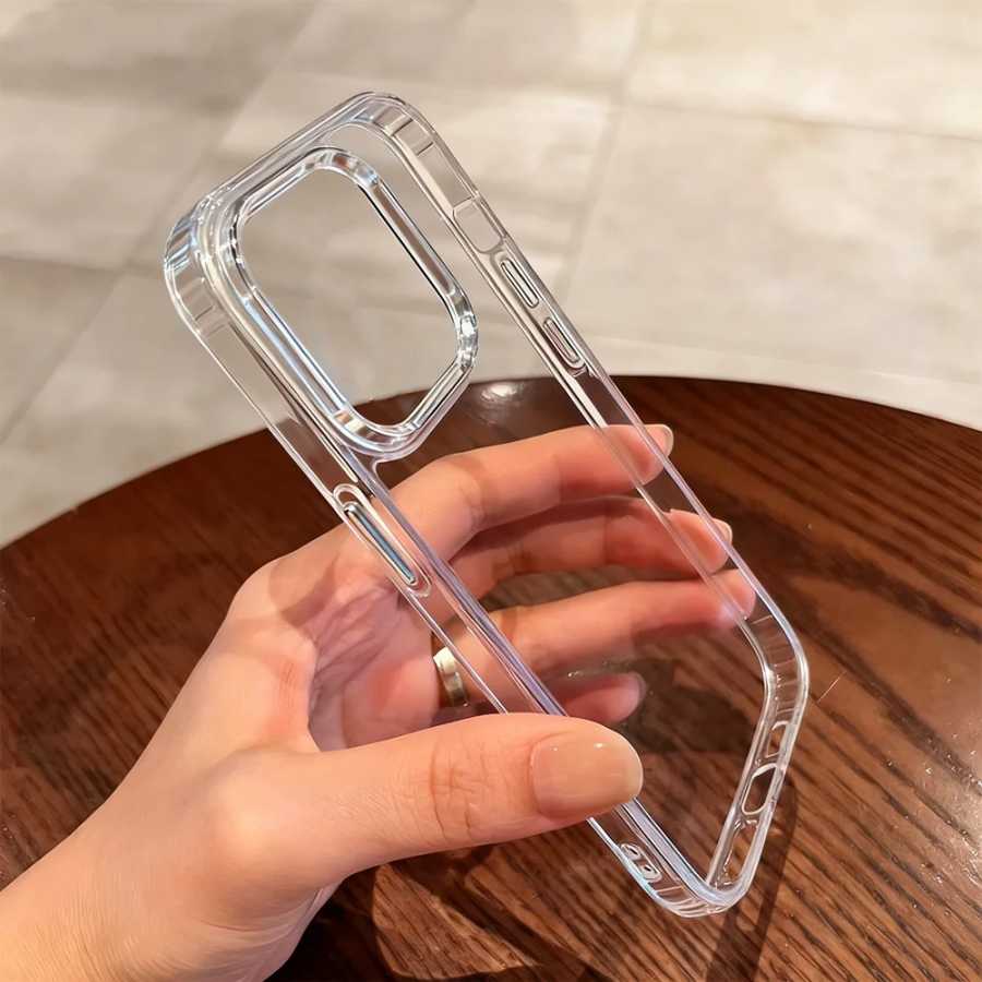 Роскошный прозрачный чехол для телефона iPhone 17, Air 16, 15, 14, Plus, 13, 12, 11 Pro Max, противоударный HD, прозрачная жесткая акриловая задняя крышка Чехлы и чехлы для мобильных телефонов