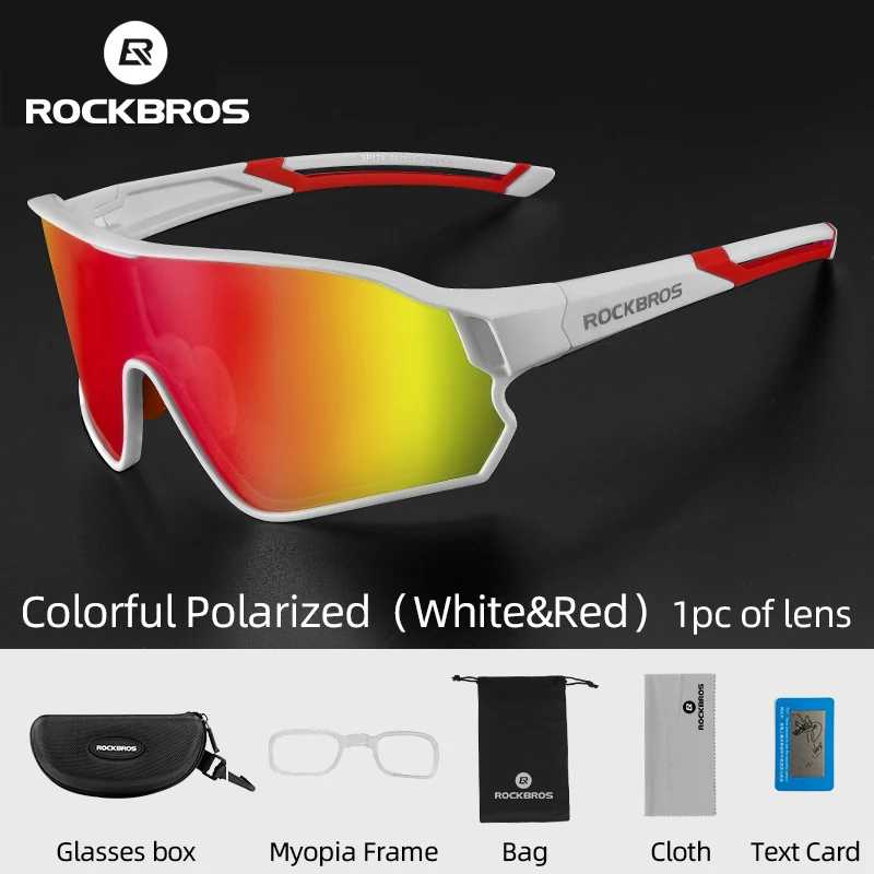 ROCKBROS поляризационные велосипедные очки UV400, солнцезащитные очки для велоспорта, сверхлегкие очки в большой оправе для MTB, дорожные велосипедные очки, очки Велоспорт