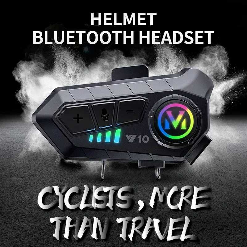 Фотография №1 товара Y10 гарнитура для мотоциклетного шлема Bluetooth 1000 мАч с шумоподавлением