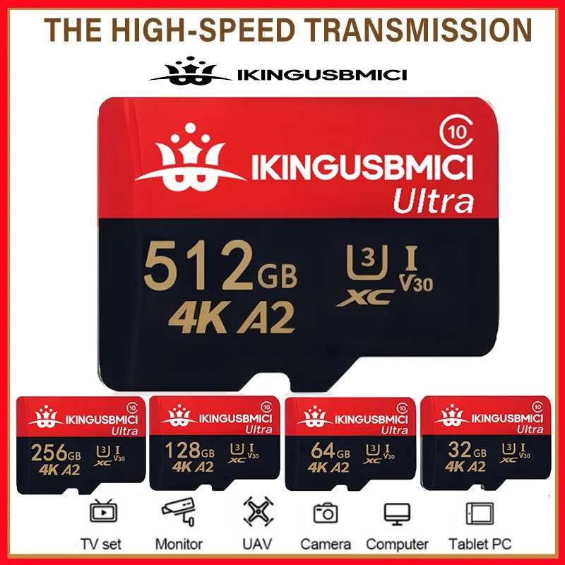 Карты памяти SD, TF, Micro SD 32 ГБ, 128 ГБ, 256 ГБ, быстрая передача данных U1 для Nintendo Switch, цифровых устройств, дронов Хранение данных