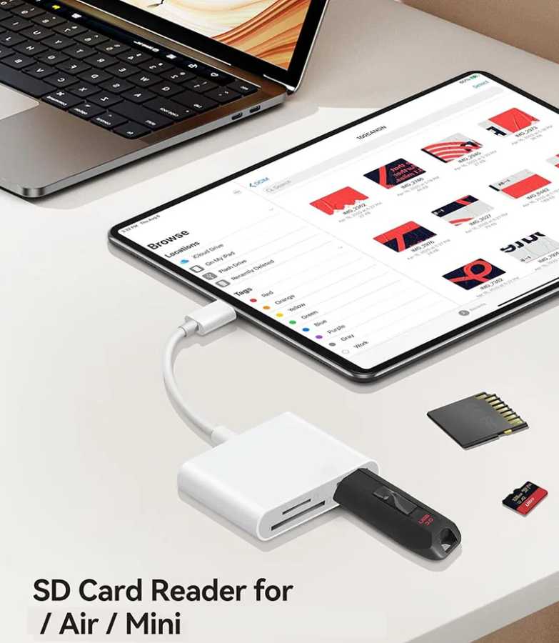 Фотография №5 товара Адаптер USB C для чтения карт SD, адаптер для чтения