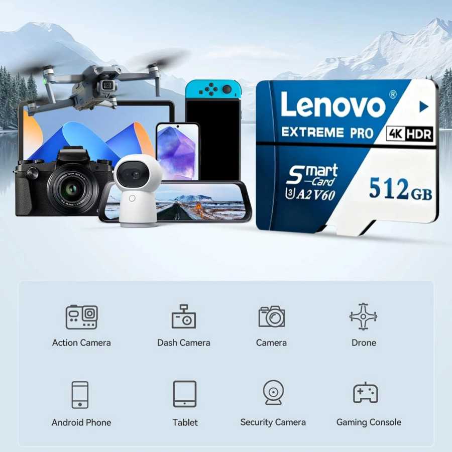 Фотография №1 товара Карта памяти Lenovo Extreme Pro Micro SD с высокоскоростной передачей