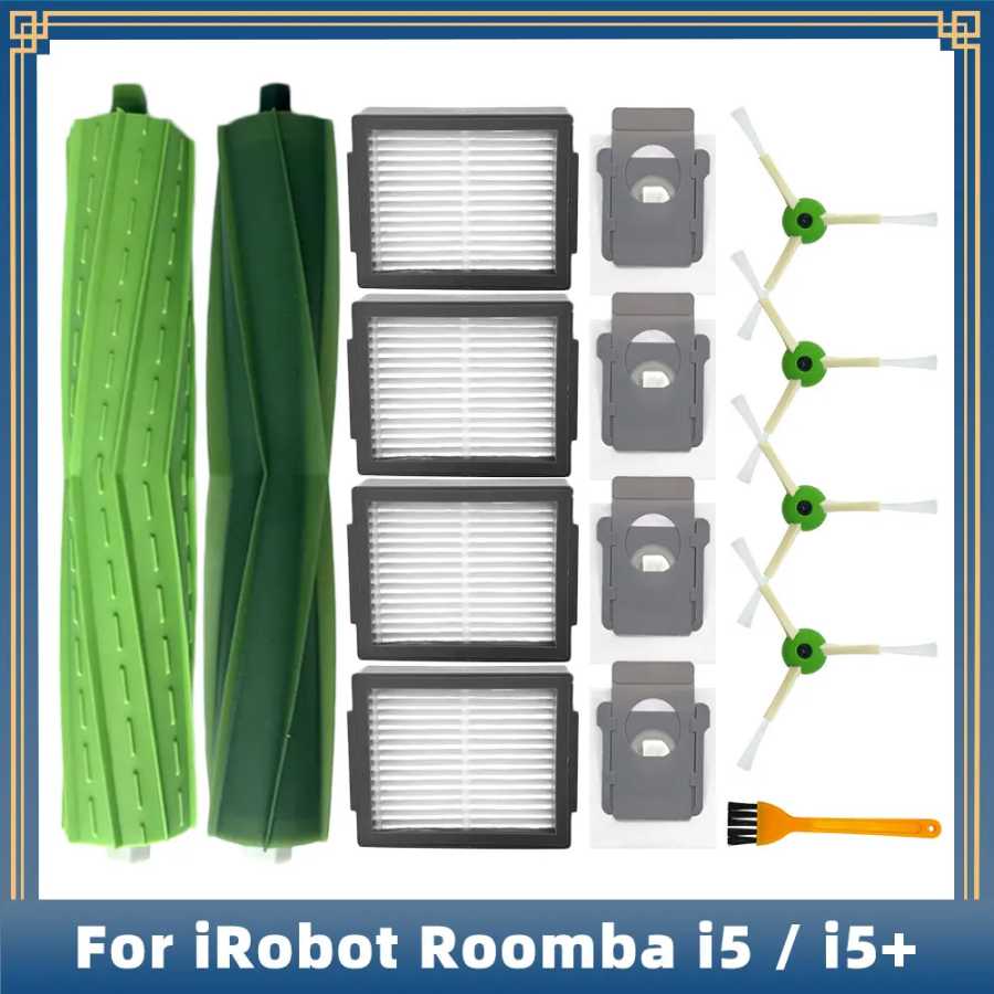 Совместимость с роботом-пылесосом iRobot Roomba i5/i5+ Plus/i5152, запасные части, аксессуары, основная боковая щетка, фильтр Hepa, мешок для пыли Запчасти для бытовой техники