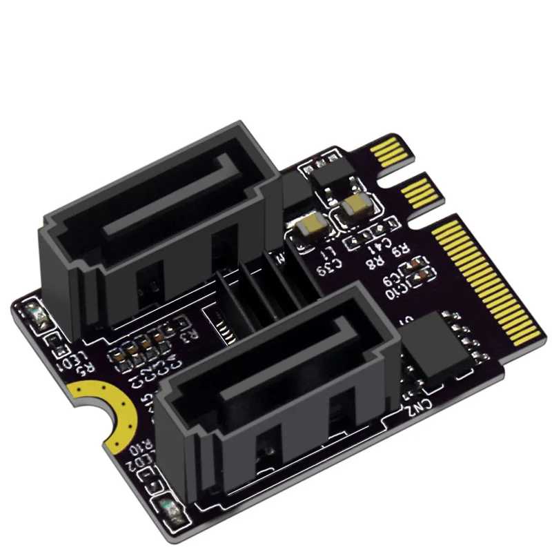 Карта расширения M2 к SATA 3.0 КЛЮЧ A + E WIFI Карта адаптера жесткого диска M.2 к SATA без установки драйвера Компьютерная периферия