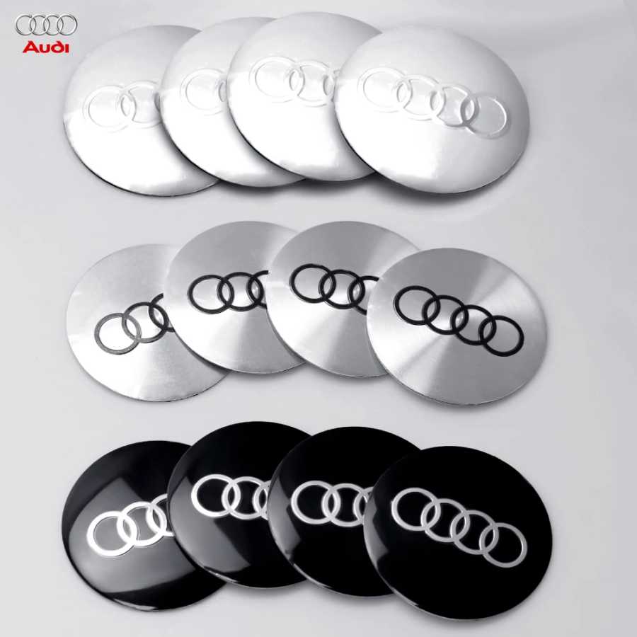 Наклейки на колпаки колесных дисков (4 шт.) 56/60/63/65/68 мм для Audi Sline A1 A2 A3 A4 A4L P 8V 8L RS RS3 RS4 RS5 RS6 S1 S2 S3 S4 S5 S6 S7 S8 Быстроизнашиваемых деталей