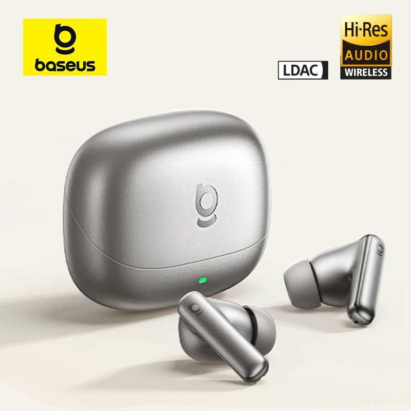 Беспроводные наушники Baseus Bowie MP1 ANC Bluetooth 6.0 с адаптивным гибридным шумоподавлением -55 дБ, Hi-Res LDAC, 6 микрофонов, ENC, внутриканальные Портативное аудио и видео