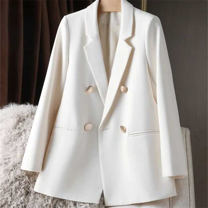 Женский пиджак большого размера, модный британский стиль, свободная куртка на пуговицах, повседневный офисный костюм, пальто Жакеты и костюмы