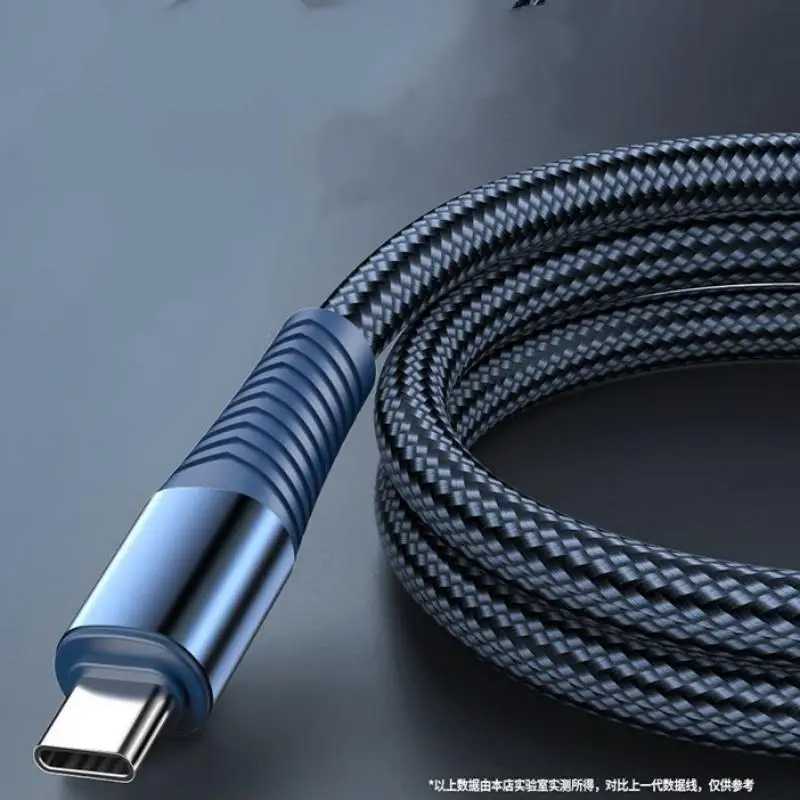 Кабель для быстрой зарядки USB A - Type C, 1 м, 6А, в оплетке, прочный, высокоскоростная передача данных, красный/синий Аксессуары и запчасти