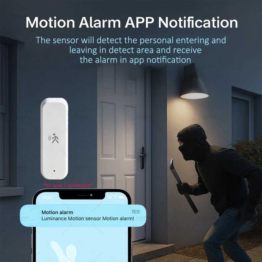 Фотография №3 товара Zigbee Human PIR датчик движения освещенность температура и влажность 10G