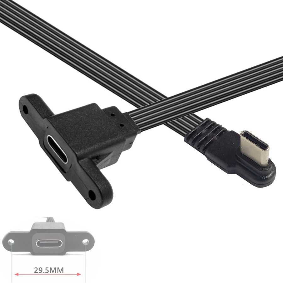 Плоское колено 10 см, 20 см, USB-C, тип C, вверх/вниз 90 &deg; Кабель PD для загрузки данных Универсальный кабель USB C для передачи данных левый и правый для телефонов Android Компьютерная периферия