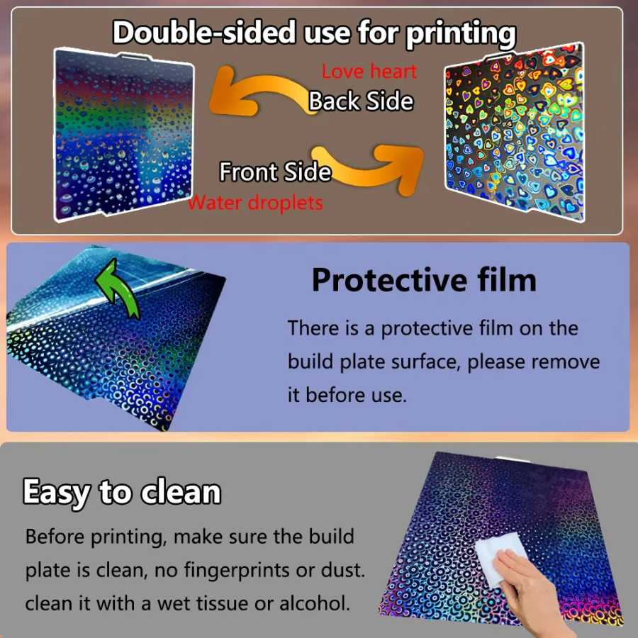Фотография №5 товара Гладкая PEI/PEO/PET-пластина X1C P1P P1S P2S A1 для 3D-принтеров Bambu