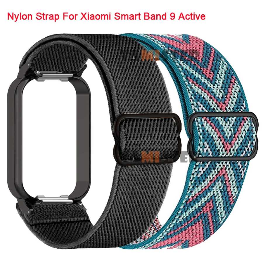 Ремешок для Xiaomi Smart Band 9, активный браслет, эластичный нейлоновый браслет-петля для Redmi Band 3, умный ремешок для часов, аксессуары Correa Умная электроника