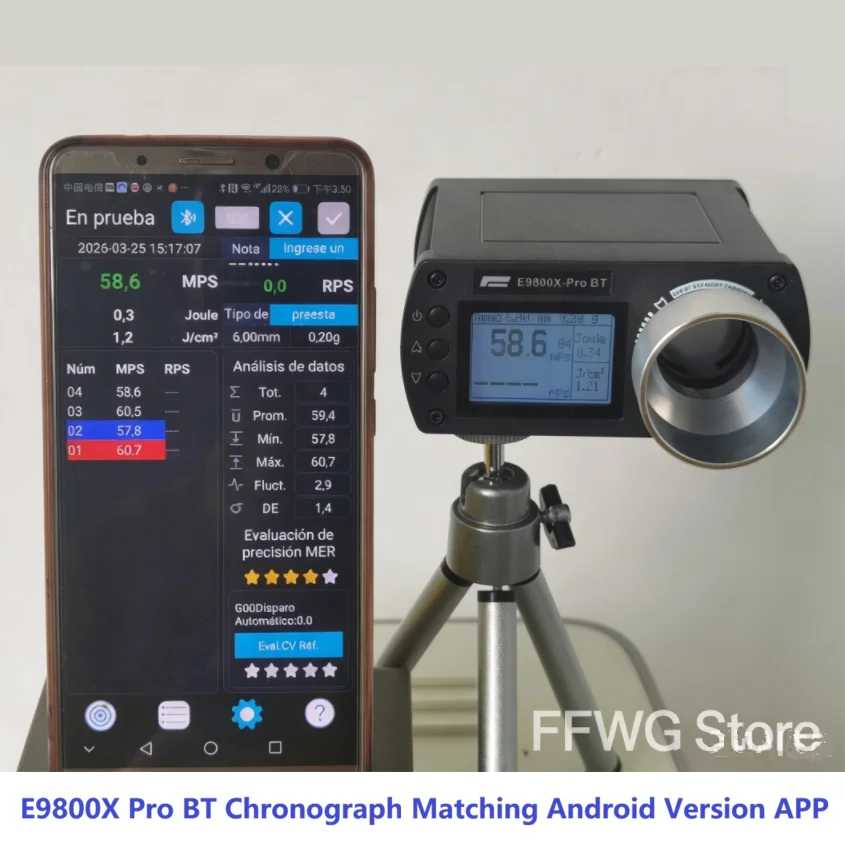 E9800X Pro BT Хронограф для измерения скорости выстрела E9800Xbl, обновленная версия, ЖК-хроноскоп, измеритель скорости, измерительные приборы Инструменты для измерения и анализа