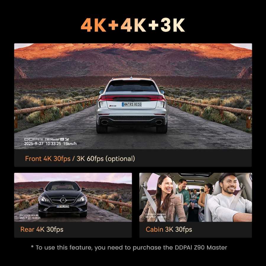 Фотография №2 товара DDPAI 4K+4K Новый Z90 Master Dual 4K спереди и сзади