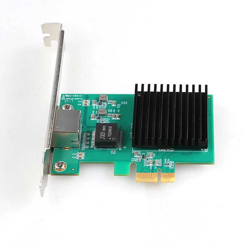 1-портовая сетевая карта PCIe 10G Ethernet 10G NIC PCIe4.0-1X 10G RJ45 Lan-карта для многогигабитных сетевых скоростей Realtek8127 (PXE) Доступ к автоматизации здания