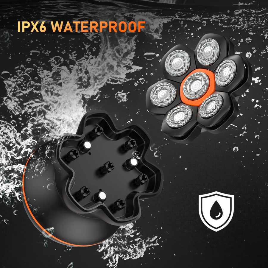 Фотография №5 товара MAXGROOM 7D бритвы для лысиych мужчин, электробритва для влажной/сухой уборки,