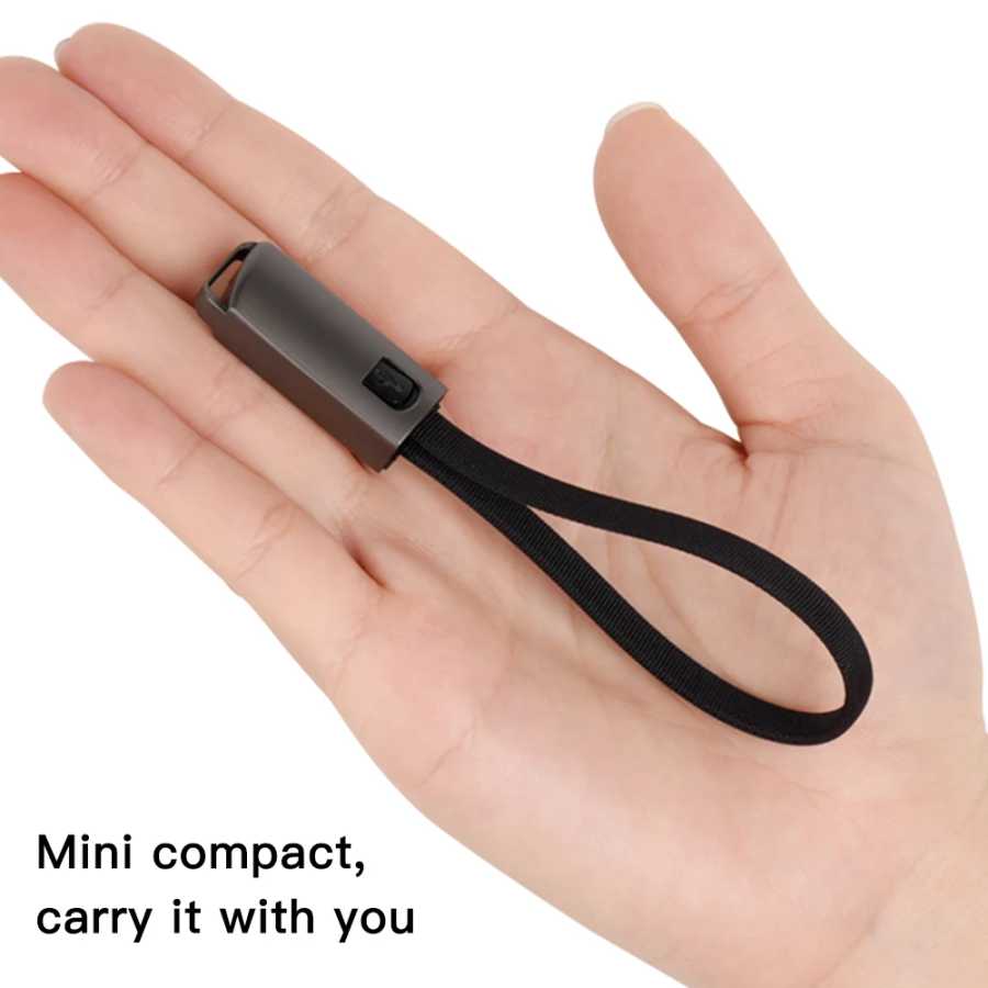 Для брелока Micro USB, кабель для передачи данных, внешний аккумулятор, короткий провод, цинковый сплав, портативный, подходит для Type-C, Android-кабель для передачи данных Аксессуары и запчасти