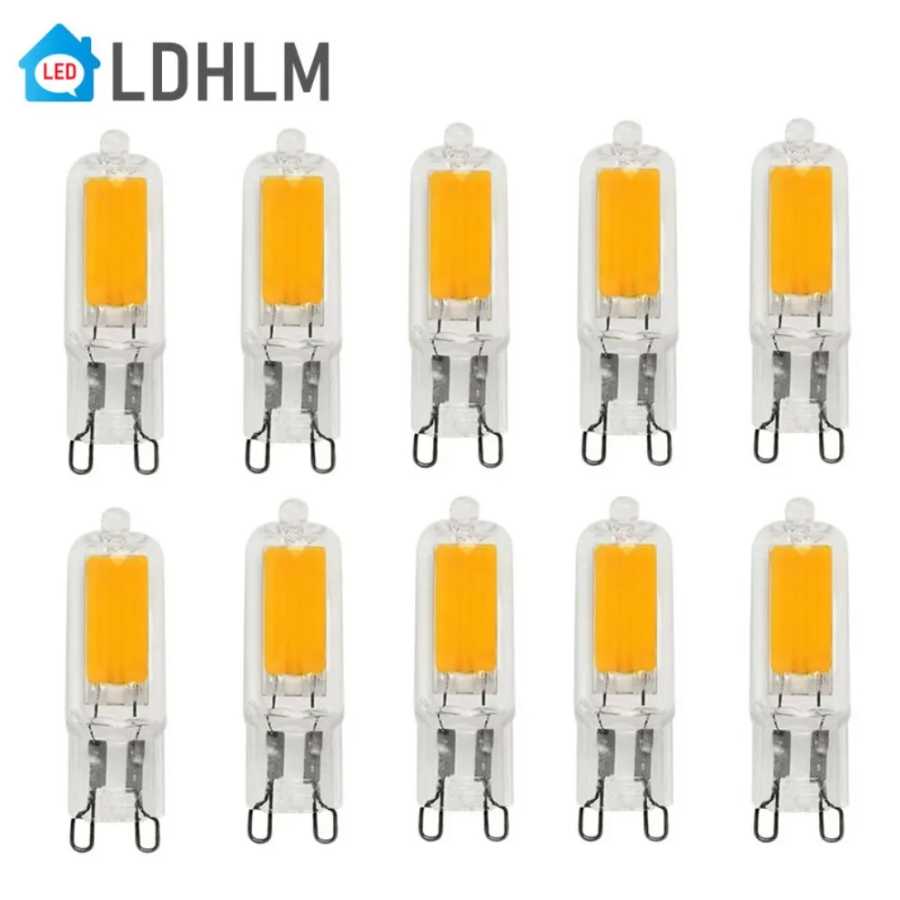 G9 LED COB Лампа 7W 9W 12W 15W COB Светодиодная лампа AC/DC 12V 220V Lampada LED G9 COB Прожектор Люстра Освещение Замена галогенного освещения Лампочки и световые трубки