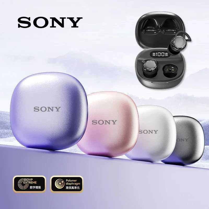 Оригинальные наушники Sony X62 Pro для сна, крошечные наушники, спортивные стереонаушники Bluetooth со скрытым шумоподавлением, беспроводная гарнитура Портативное аудио и видео