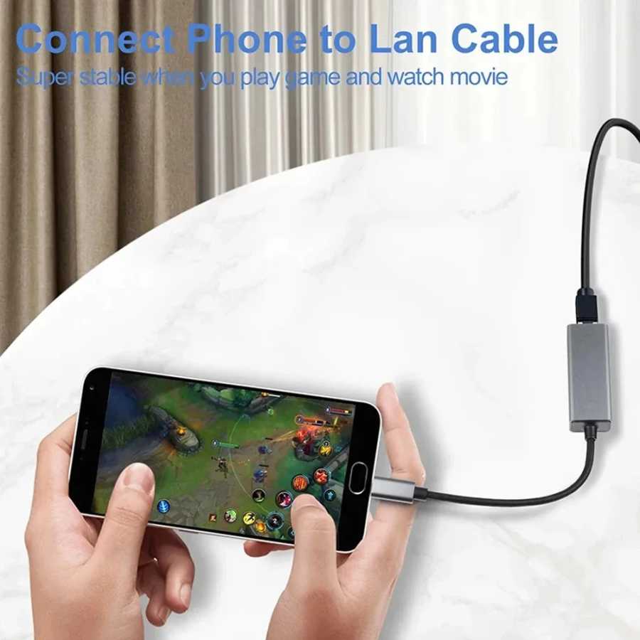 Фотография №3 товара Адаптер USB Type C Ethernet Сетевая карта USB Type-C к