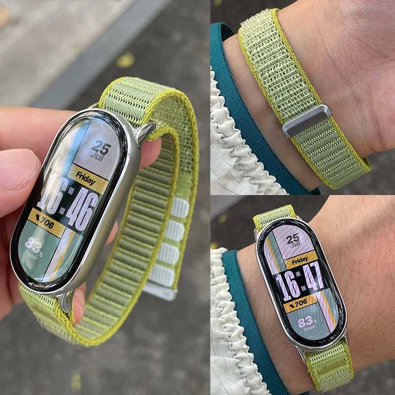 Нейлоновый ремешок для смарт-браслетов Xiaomi Mi Band 8, 9, 10, 10 NFC, спортивный браслет, сменный ремешок, аксессуары Аксессуары для часов