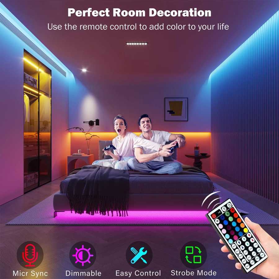 Фотография №2 товара Светодиодные ленты RGB с дистанционным управлением Luces Led Room Light