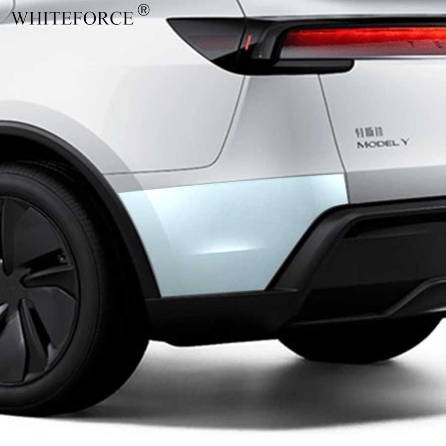 Для Tesla Model Y Juniper 2025, угловая защитная пленка для переднего бампера, пленка против царапин на задний бампер, невидимая автомобильная одежда, пленка из ТПУ Внешние аксессуары