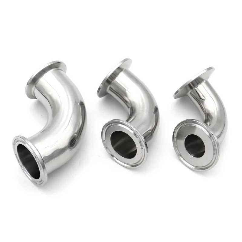 Фотография №1 товара SS304/316L Санитарная нержавеющая сталь 90 &deg; Колено Tri Clamp градусов