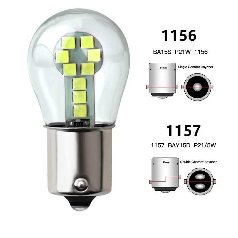 1 шт. BA15S P21W 1156 Светодиодная лампа 1157 BAY15D P21/5W R5W R10W Автомобильные стоп-сигналы 18SMD 3030 чипов DRL Поворотная лампа Супер яркая Автомобильные фары