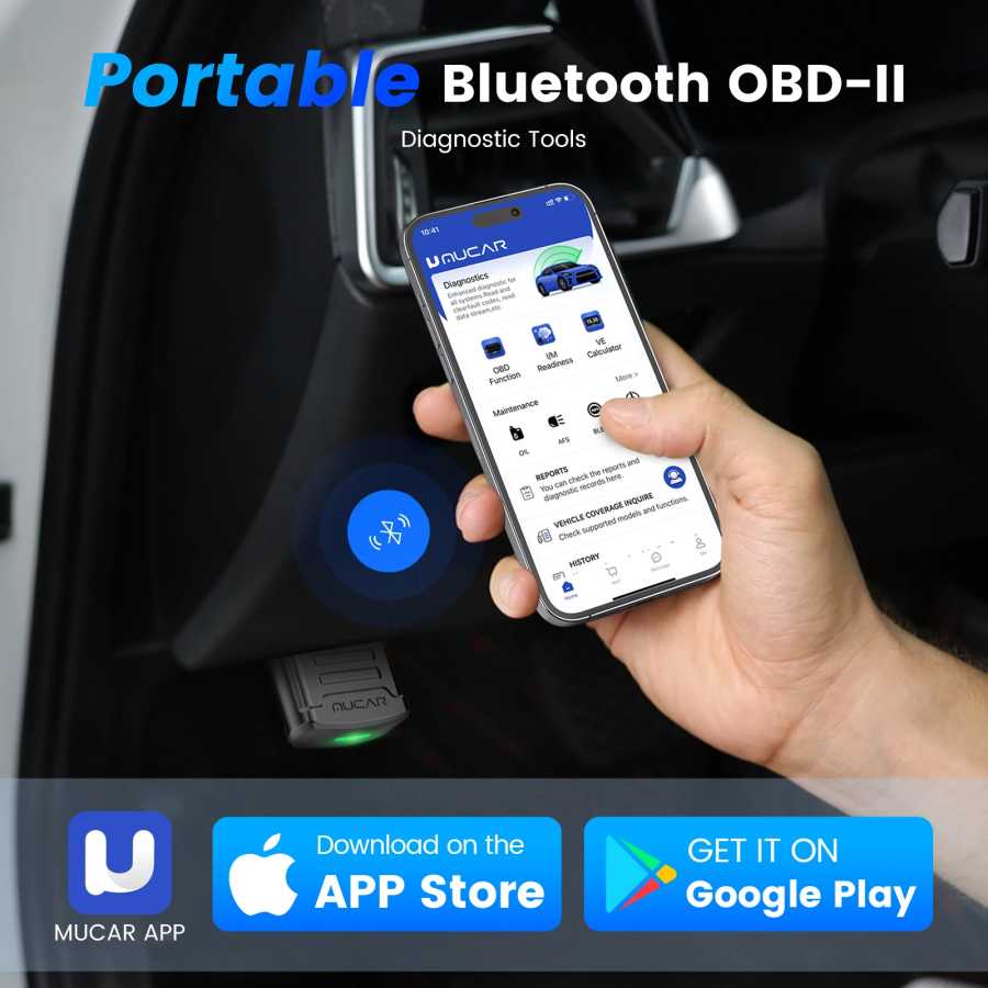 Фотография №5 товара MUCAR BT200/BT200 Pro OBD2 сканер диагностический инструмент Bluetooth, полный системный