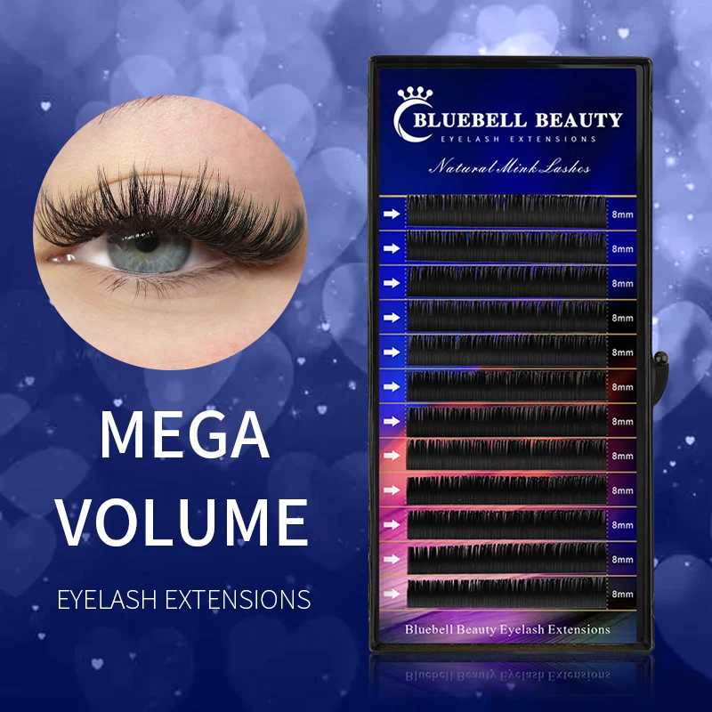 Оптовые накладные ресницы Bluebell Beauty: классические синтетические ресницы из искусственного меха норки, 8-15 мм, микс, натуральные, индивидуальные, для наращивания Косметика