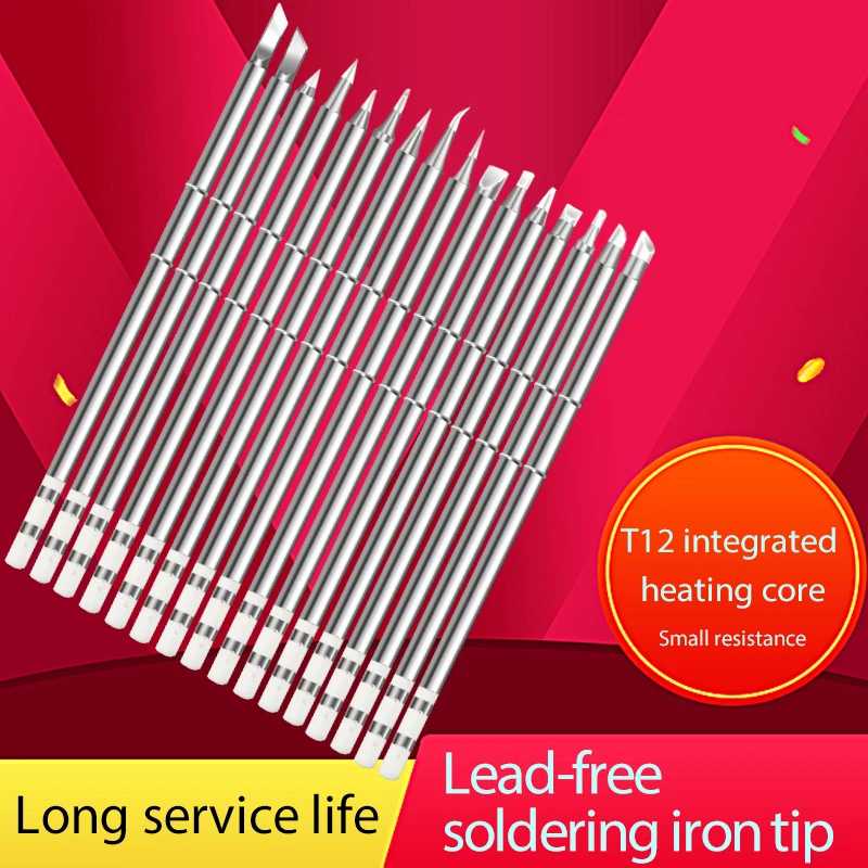 Жала для паяльника T12 T12-K KU BC2 D24 B2 C1 ILS JL02 Сменный нагреватель Паяльная головка Универсальная сварочная станция T12 Цифровая Сварочное оборудование и расходные материалы